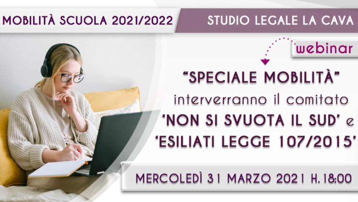 WEBINAR: Speciale Mobilità Scuola 21/22 31 Marzo 2021