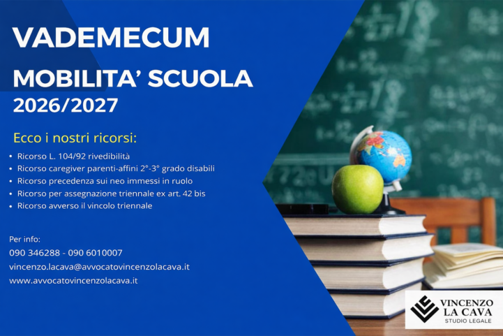 VADEMECUM MOBILITA’ DOCENTI 2026/2027: ECCO I NOSTRI RICORSI